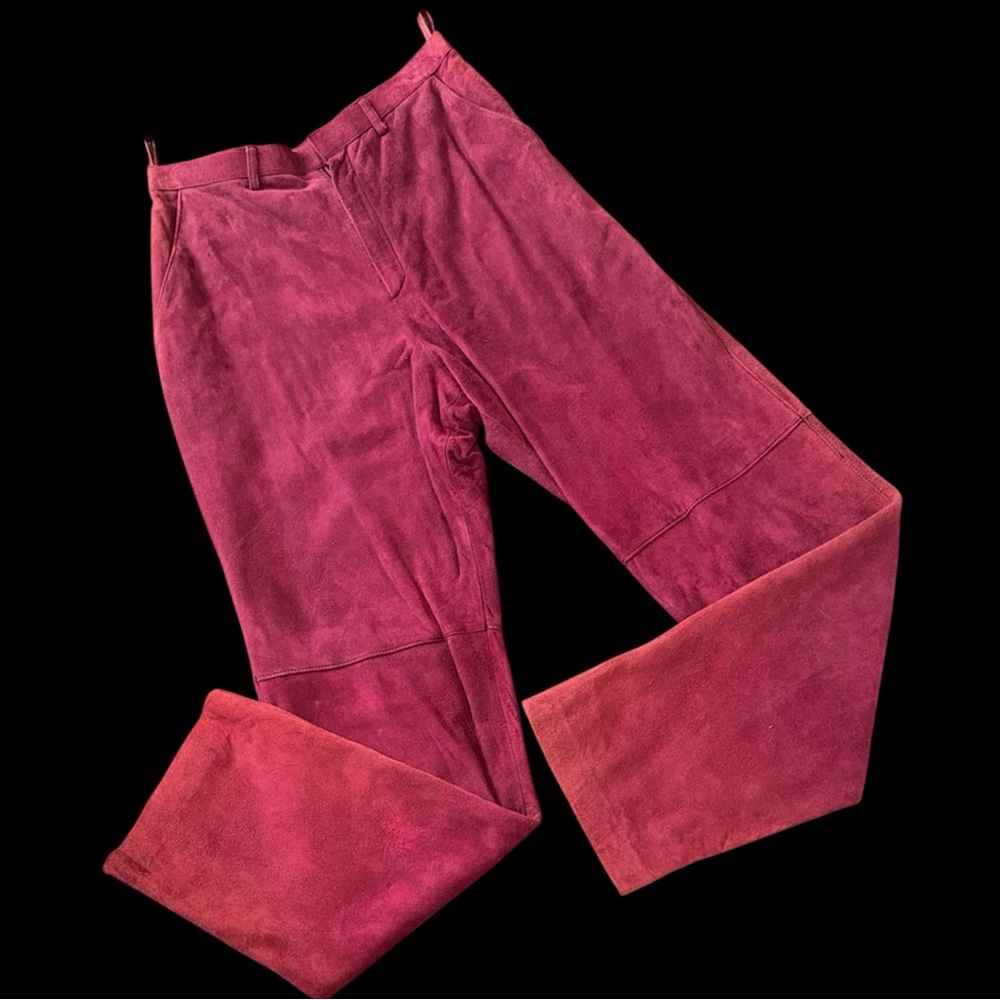 Vintage Super Soft Maroon Suede Pants
